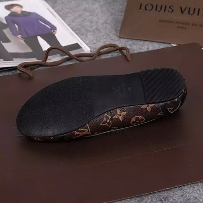 LV Shallow mouth flat shoes Women--017